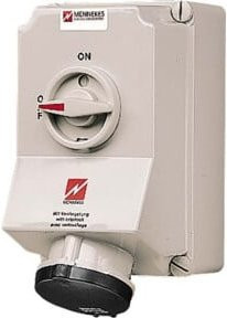 Mennekes Wanddose DUO Kombination 63A 4p 7h 500V IP44 Grau Wandmontage - Bild 1