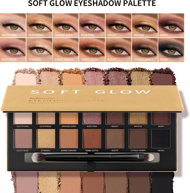 lakerain Lidschatten-Palette, 14 Farben, Glänzend und Matt, Unisex - Bild 1
