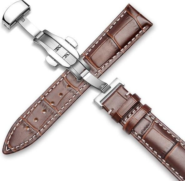 Ka Chen Muxi Uhrenarmband Kalbsleder, grau, Herren - Bild 1