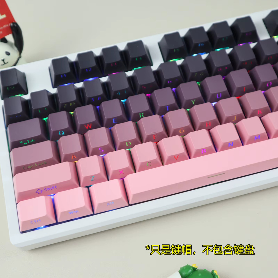 SMAILWOLF PBT Tastenkappen mit seitlicher Gravur und durchscheinendem Mikrostaub-Effekt in OEM-Höhe - Bild 2