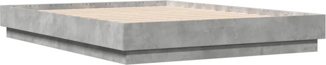 vidaXL Bettgestell aus Holzwerkstoff in Betongrau, B/T/H: 123 x 193 x 23 cm - Bild 1