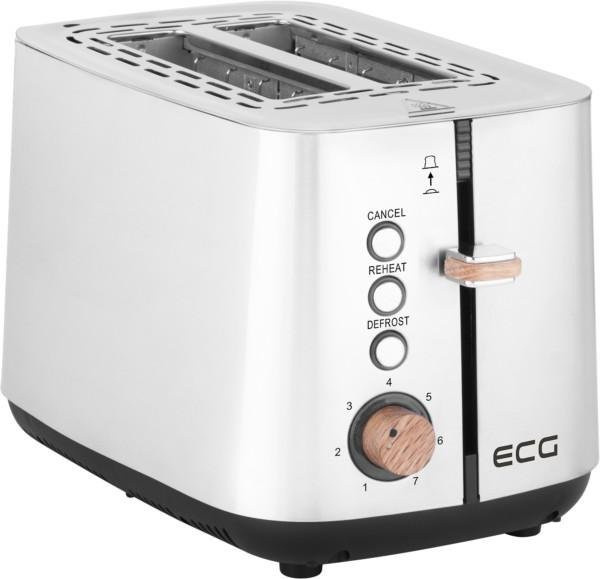 ECG Toaster ST 2767 Timber in Silber aus Edelstahl mit Keep-Warm-Funktion - Bild 1