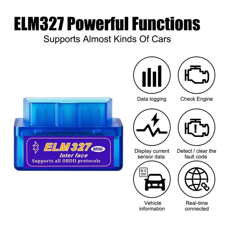 Bluetooth 5.1 MINI ELM327 OBD2 Scanner Auto Diagnose Werkzeug Code Reader für Android, iOS und Windows - Bild 2