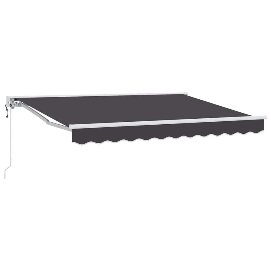 Einziehbare Markise vidaXL in Anthrazit aus Polyester und Metall, B: 250 cm, T: 200 cm, H: 165 cm - Bild 2