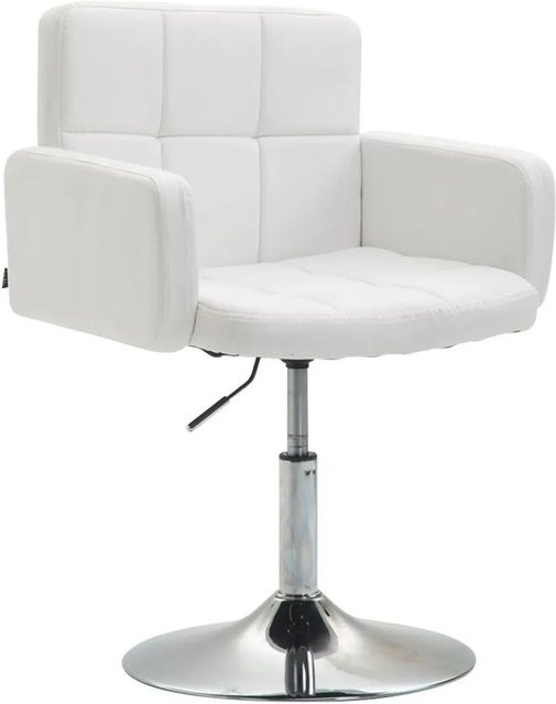 DELUKE Lounger Sessel RIYADH in Weiß aus Kunstleder mit Metallgestell, B/T/H: 58 x 48 x 80 cm - Bild 1