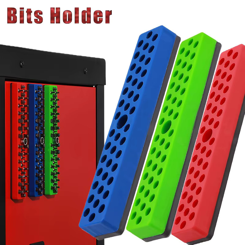Magnetische Aufbewahrungsbox für 43 Bits mit Sechskantkopf in Rot, passend für 1/4-Zoll-Schraubendreherköpfe - Bild 5