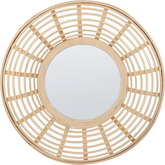 Beliani Dekospiegel HANUA in Beige, Rund, B: 60 cm, H: 60 cm, T: 6 cm - Bild 1