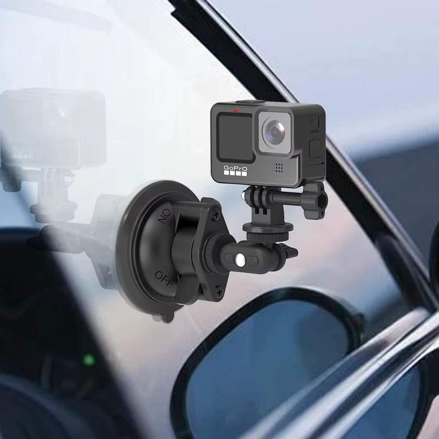 MINIFOCUS Kamera-Saugnapfhalterung mit Kugelkopf und Magic Arm in Schwarz für Auto-Windschutzscheibe und Armaturenbrett, kompatibel mit GoPro, DJI OSMO Pocket 3 und Mobiltelefonen - Bild 5