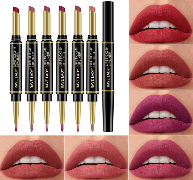 Rave Lady 2 in 1 Matter Lippenstift und Lipliner, Damen - Bild 1
