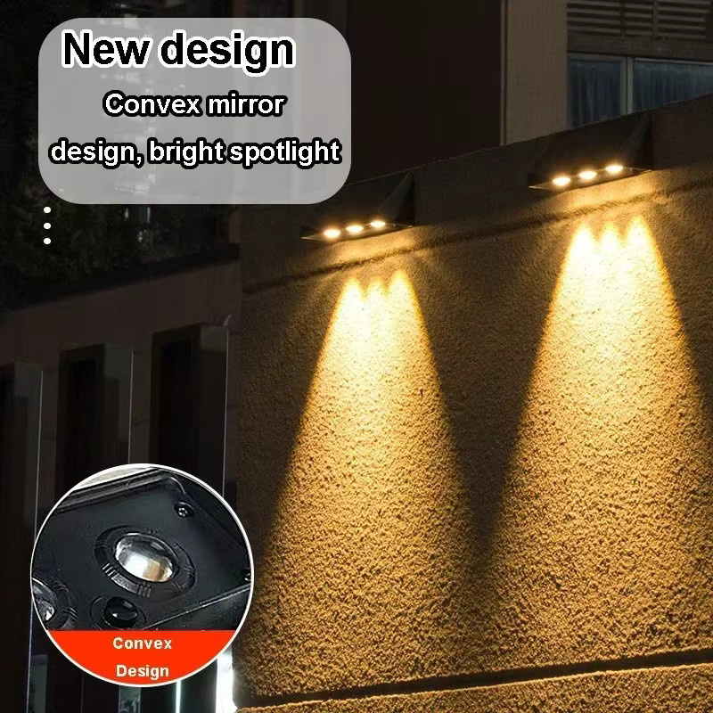 VENUSWING Solar-Wandleuchte für den Außenbereich in Schwarz, moderne wasserdichte Gartenleuchte für Fassade, Briefkasten und Hausnummernschild - Bild 4