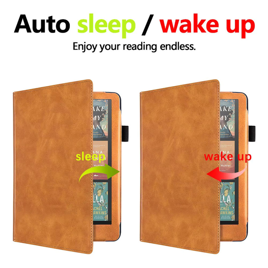 AYANJIN Magnet Smart Cover Hülle für Kindle Paperwhite 2024 12. Generation und Colorsoft 7 Zoll mit Handschlaufe, Blau - Bild 2