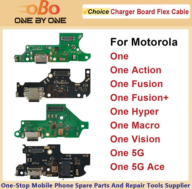 USB-C Ladestation und Reparatur-Flexkabel für Motorola One Action Fusion Hyper Marco Vision 5G Ace in Multicolour - Bild 1