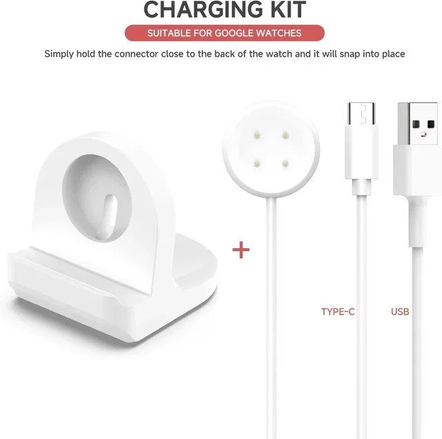 OAKCHARM Silikon-Ladestation für Google Pixel Watch 1, 2 und 3 in Weiß - Bild 1