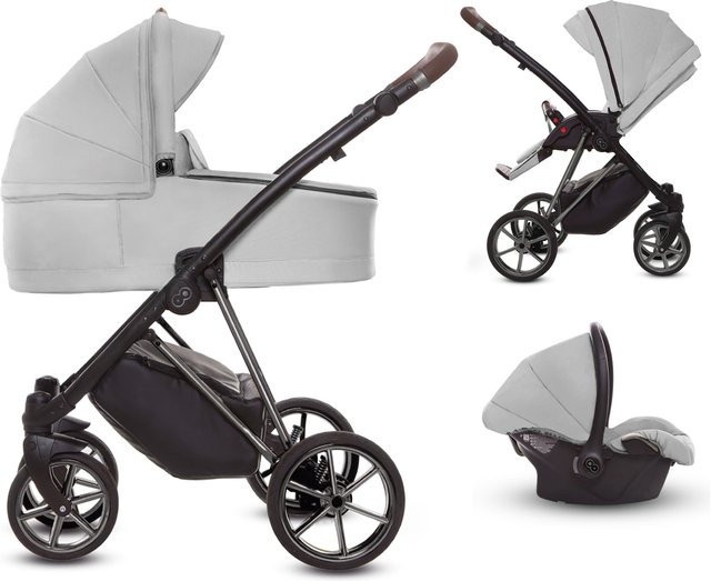 TPFLiving 3in1 Kinderwagen Ultra Stoff Zen mit Gestell Silber - Bild 1