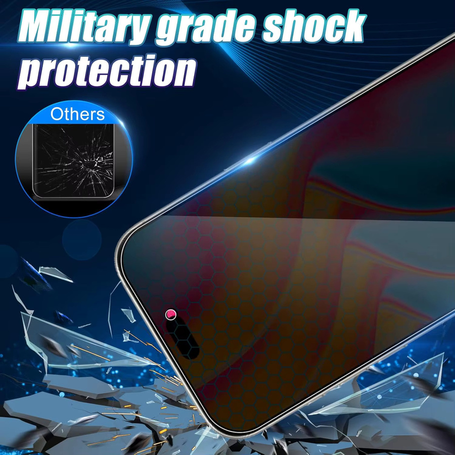 OnePlus 15 R Ace 6 Sichtschutz Panzerglas 2,5D 9H gehärtetes Glas Full Cover Anti-Spy Schutzfolie in Transparent, 1-4 Set - Bild 3