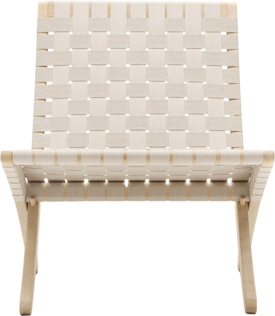 Carl Hansen & Søn MG501 Cuba Chair aus Eiche mit beigen Baumwollgurten - Bild 1