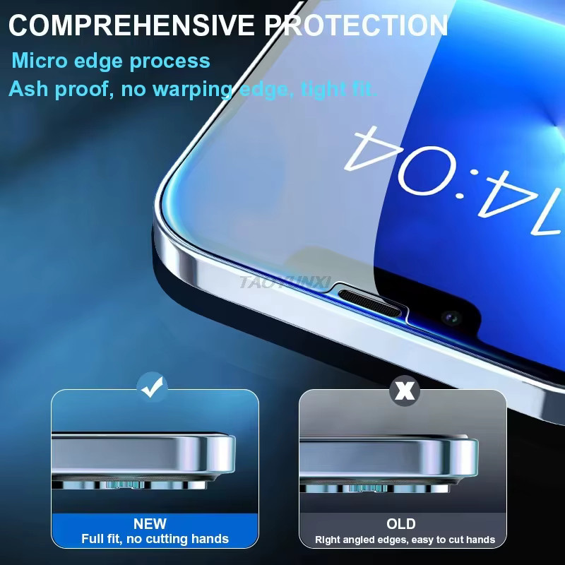 3er Set Panzerglas Displayschutzfolie für Apple iPhone 17 18 16 15 Pro Max 14 Plus 13 12 11 X XR XS 17 Air 16e 13 Mini in Transparent - Bild 3