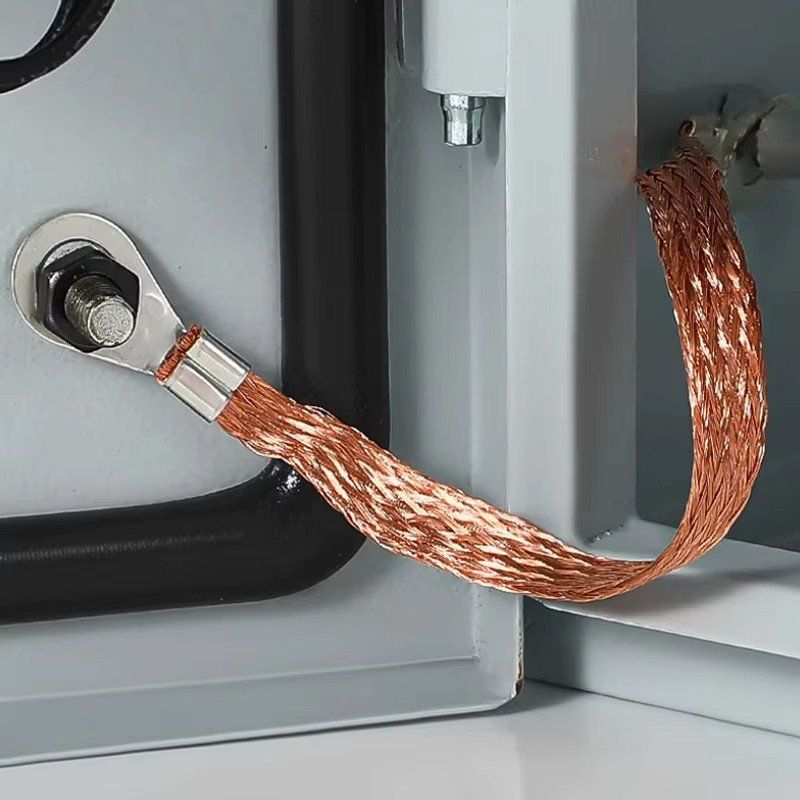 Flexibles Brücken-Erdungskabel aus kupferkaschiertem Aluminium mit 8mm Loch, 2,5 mm² - Bild 2