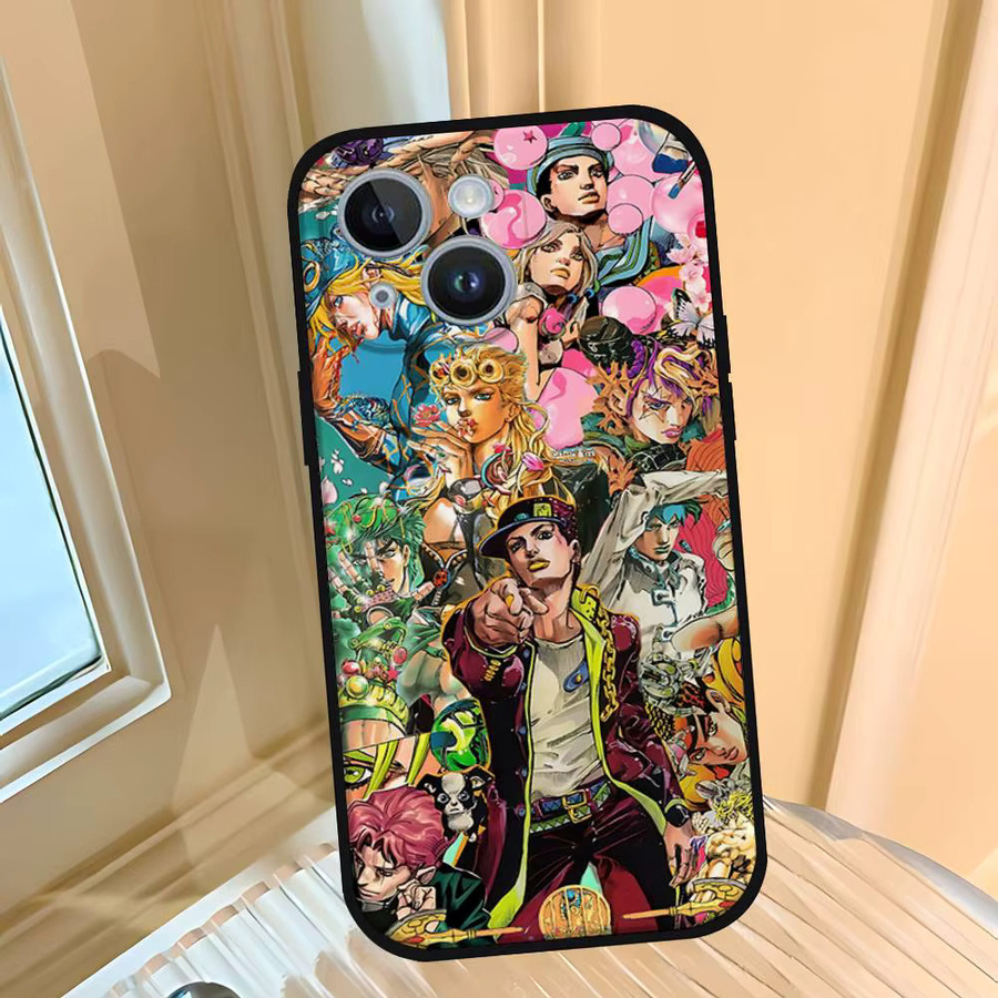 Anime JoJo's Bizarre Adventure Handyhülle für iPhone 15 14 13 12 11 Pro Max und weitere Modelle, Mehrfarbig - Bild 5