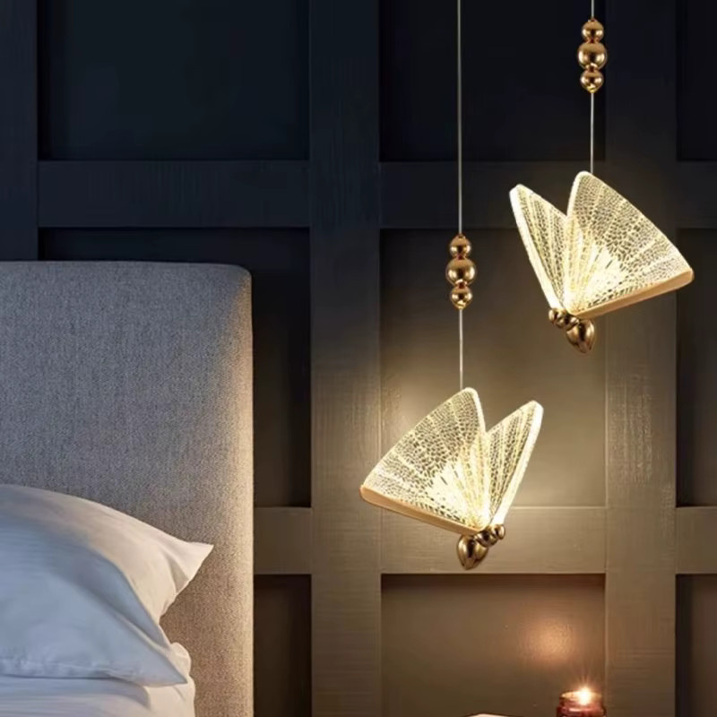 Vikotou LED-Pendelleuchte in Gold/Messing für Küche, Flur und TV-Hintergrund, moderne Hängeleuchte aus Metall mit warmweißem Licht - Bild 2