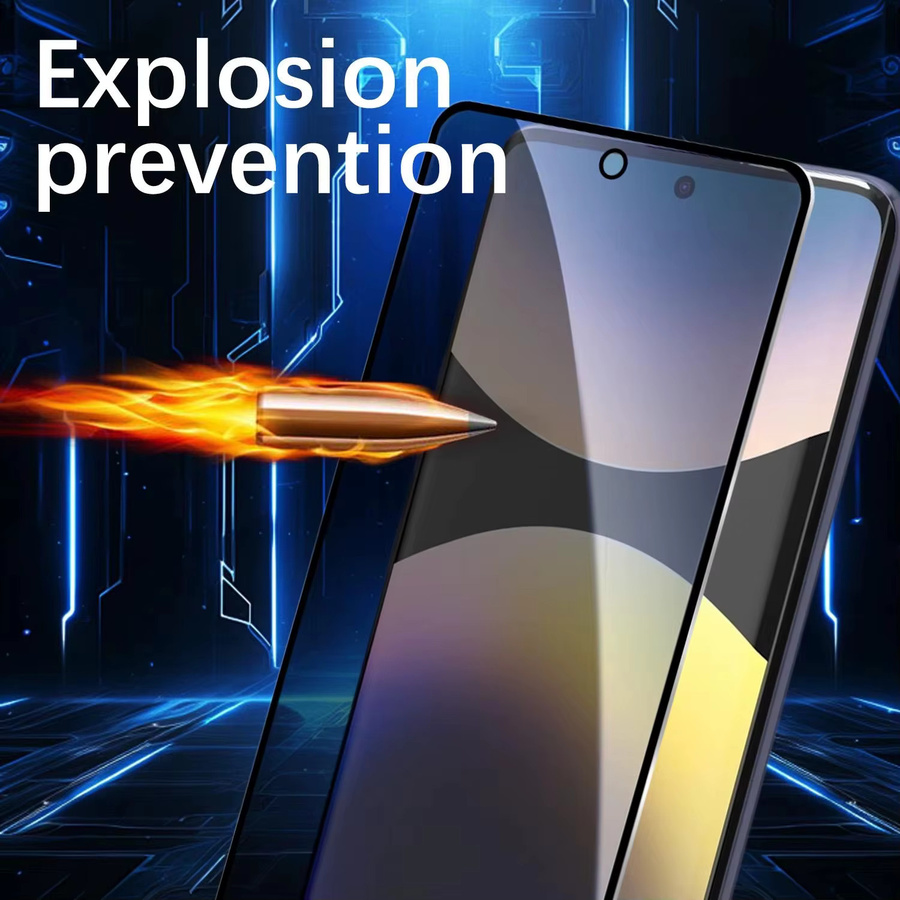 Xiaomi Redmi Note 14 5G Sichtschutzfolie aus gehärtetem Glas, Anti-Spy Schutzfolie, transparent - Bild 6