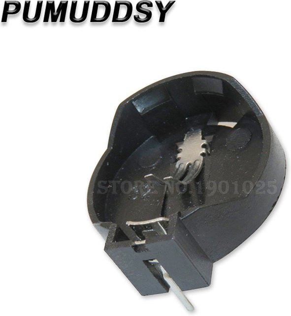 10 Stück PUMUDDSY Batteriehalter Gehäuse für CR2025 und CR2032 3V Knopfzellen in Schwarz - Bild 1