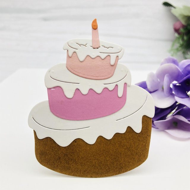 Alinacutle Metallstanze für Geburtstagstorte zum Basteln von Scrapbooking, Handwerk und Karten-Album - Bild 1