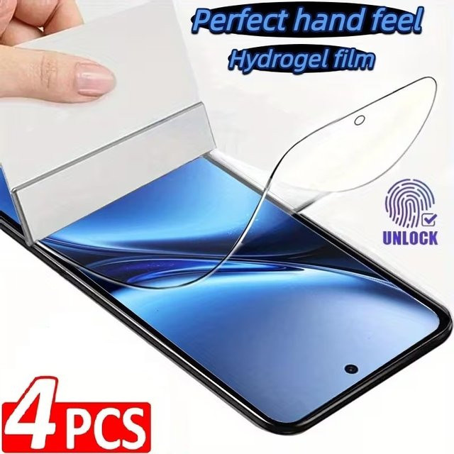 4 Stück HD Front Hydrogel Film Displayschutzfolie für Realme P1, P2 Pro 5G, P3x und P3 Ultra 5G in Transparent - Bild 1