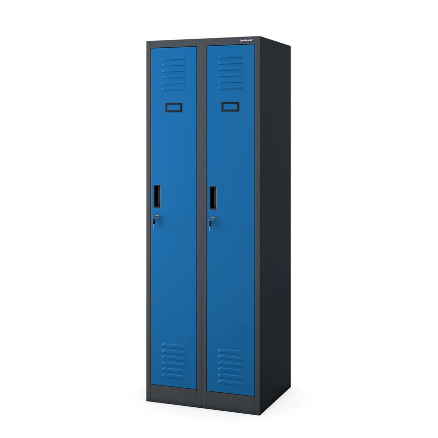 JAN NOWAK Zweifach-Personalschrank KACPER II in Anthrazit und Blau, B/T/H: 180 x 50 x 60 cm - Bild 2