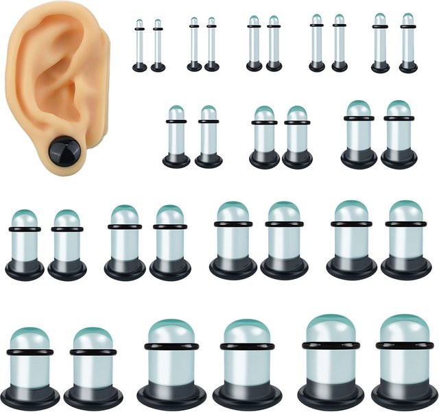 WTX Ohrmessgeräte Glas, Dehnungsset, 1,6–16 mm, Unisex - Bild 1