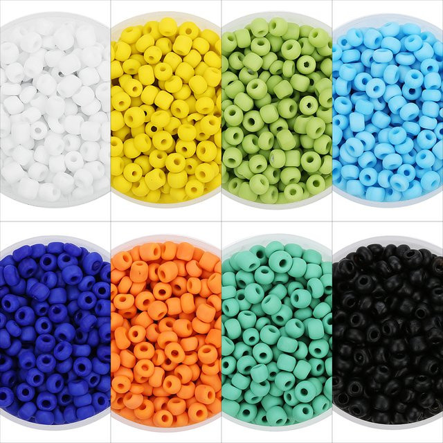 lingsai Glas Rocailles, Matte Milchglas Perlen, Candy Farbe, Unisex - Bild 1
