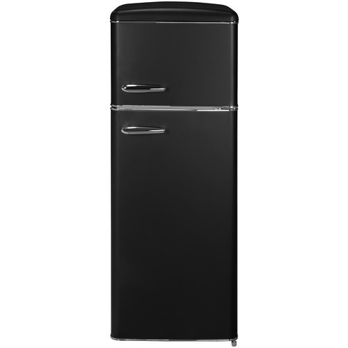 Exquisit Retro Kühl-Gefrierkombination RKGC270-45-H-160E in Schwarz, B/T/H: 54,5 x 57,5 x 146,5 cm - Bild 3