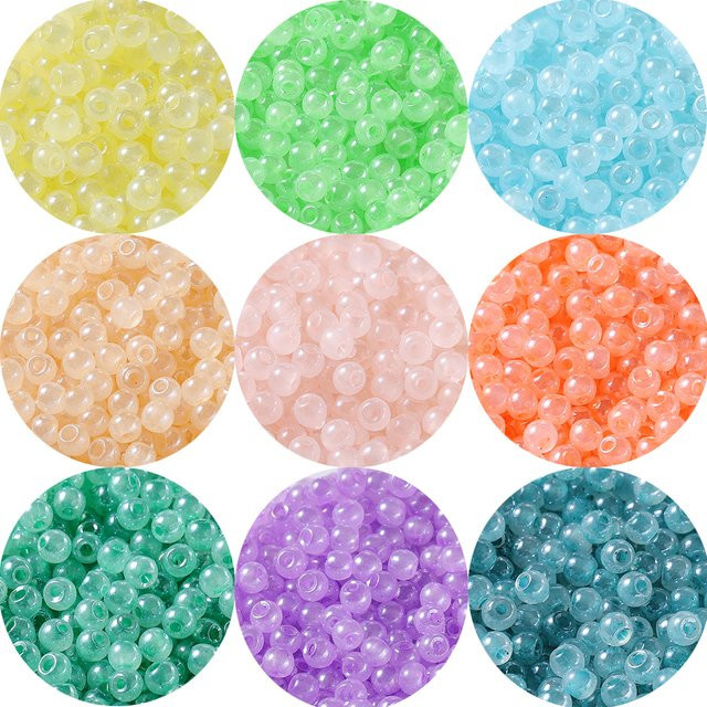 St.kunkka Glasperlen, 4mm, Candy Color, 300 Stück, DIY Schmuckherstellung - Bild 1