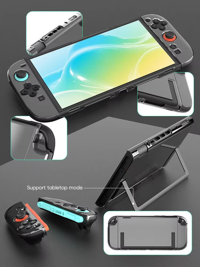 DATA FROG Transparente Schutzhülle für Nintendo Switch 2 Konsole inklusive Joy Con Abdeckung - Bild 5