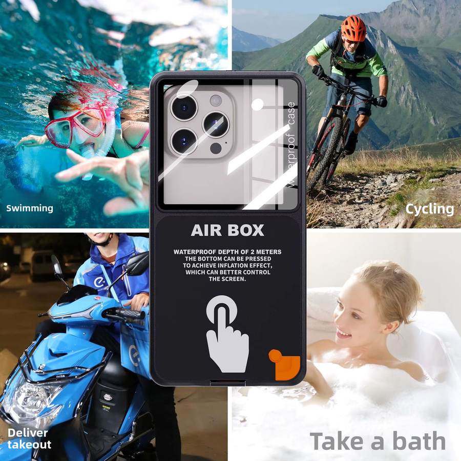 Shellbox wasserdichte Handyhülle für 6,9-Zoll-Geräte, transparent, IP68 Unterwasser-Schutz mit Touchscreen-Funktion - Bild 3