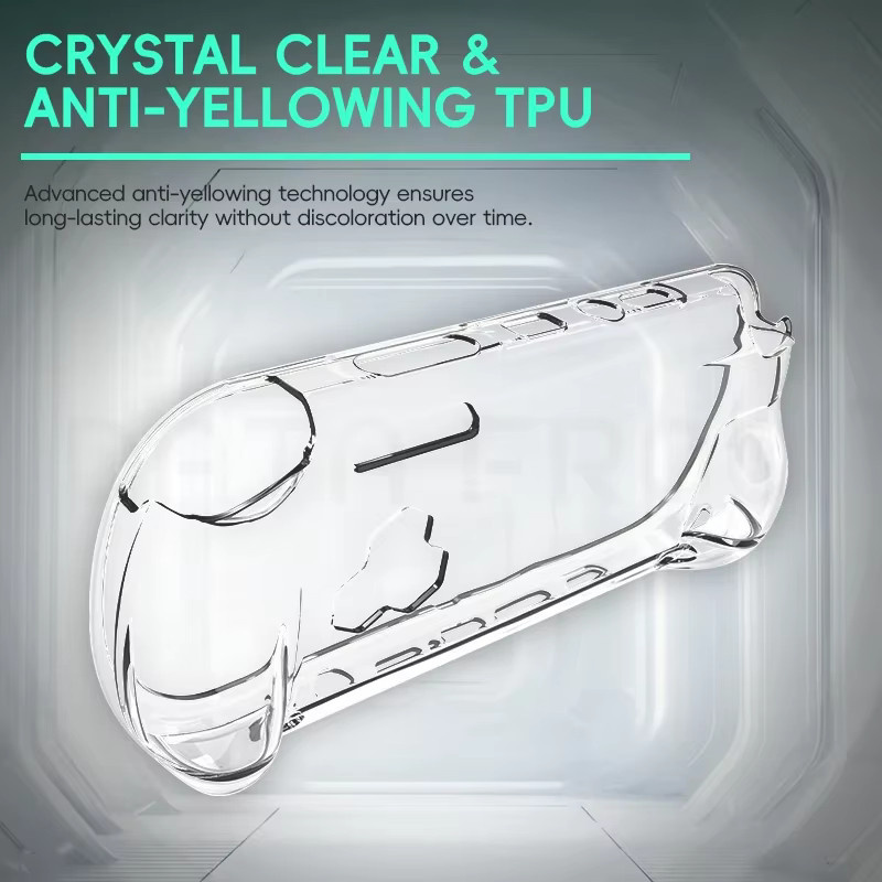 DATA FROG TPU-Schutzhülle für die Trimui Smart Pro S Konsole, transparent, stoßfest und vergilbungsfrei mit Griff - Bild 5