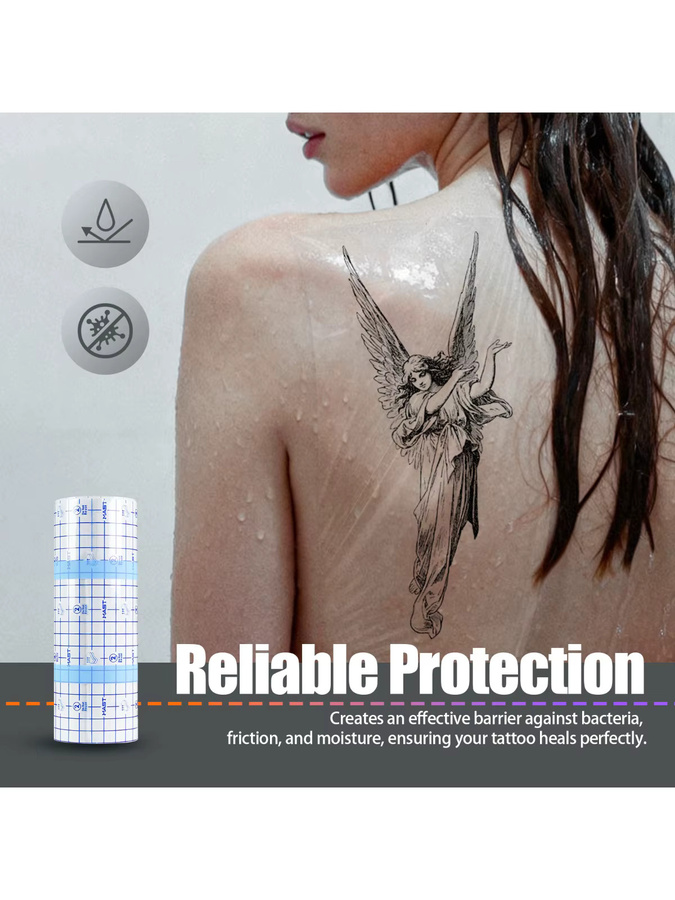 MAST Wundauflage-Rolle für Tattoo-Nachpflege, wasserdicht, transparent - Bild 7
