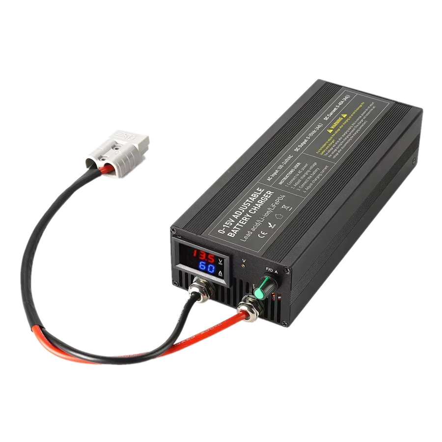Schnelles LiFePO4 Ladegerät für 12V Auto-Lithium-Batterien mit Display in Schwarz - Bild 5