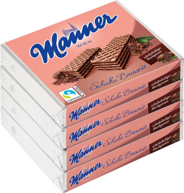 Manner Schnitten Schoko Brownie 4 x 75 g - Bild 1