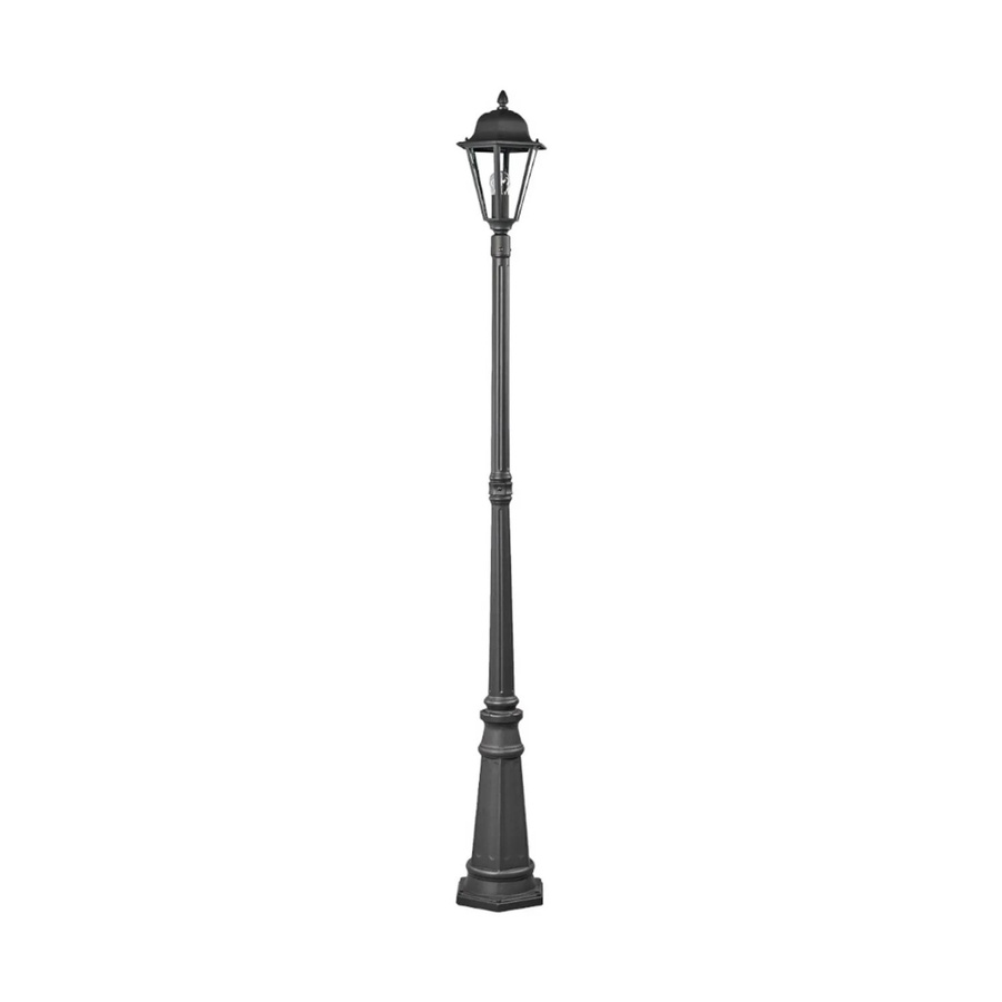 Lindby Mastleuchte Edana Außenleuchte aus Aluminium und Glas in Schwarz, modern, E27, IP44, Höhe: 60 cm, Breite: 25 cm, Tiefe: 21,1 cm - Bild 2