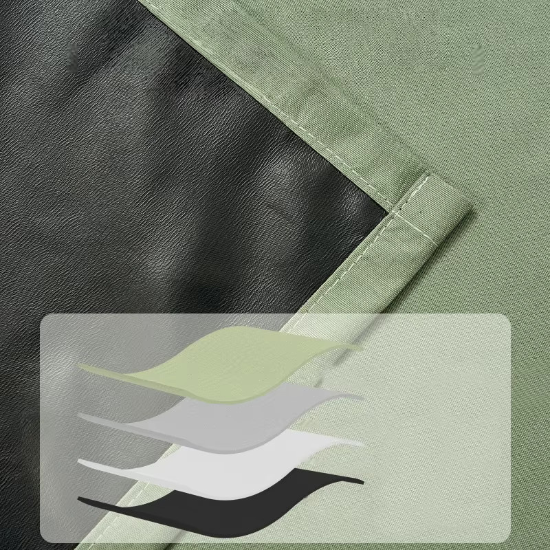 CENTURyMiG Verdunkelungsvorhänge mit Klettverschluss, doppellagiges Stoffpanel, Green, Breite: 135 cm, Höhe: 100 cm - Bild 3