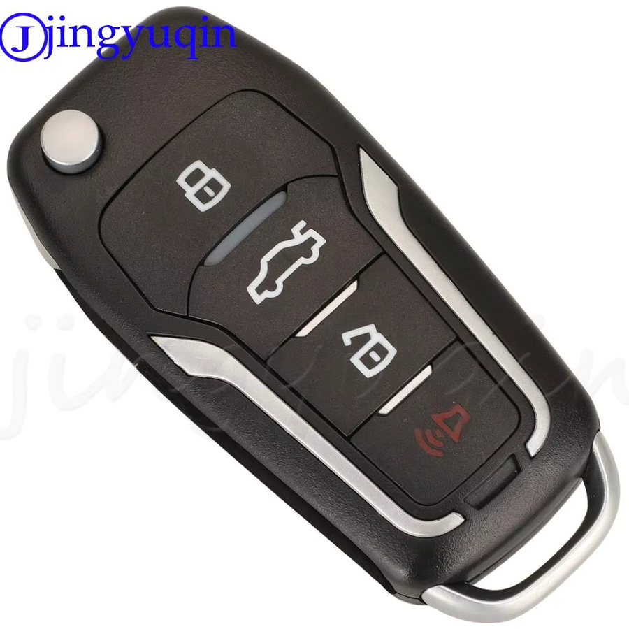 Jingyuqin 4D63 Modifizierter Fernbedienung Schlüssel für Ford Escape Focus C-Max Transit F250 F350 F450 F550 in Rot und Schwarz - Bild 3