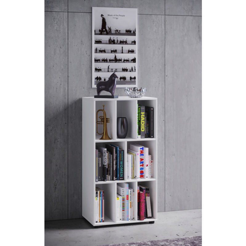 VCM Regal Wotino in Weiss mit Holzstruktur-Nachbildung, B/H/T: 40 x 114 x 60 cm - Bild 2
