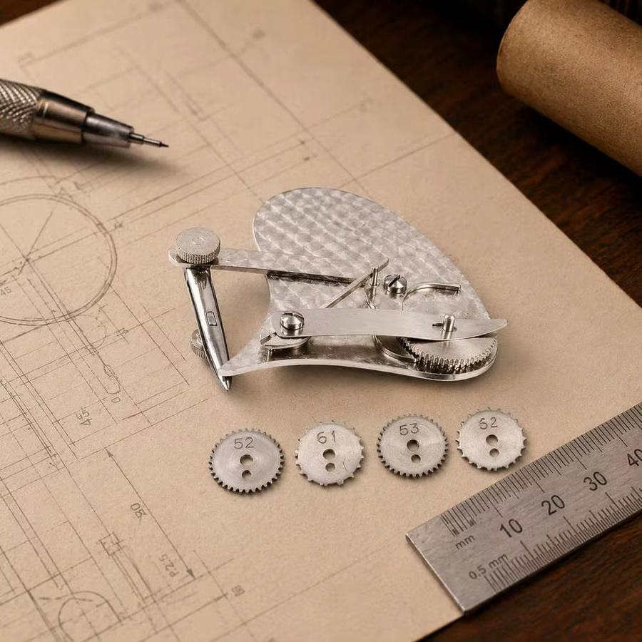 Vintage Präzisions-Punktierstift-Set aus Metall in Silber mit austauschbarem Rollenrad für gepunktete Linien und Dual-Modus-Anreißfunktion - Bild 3