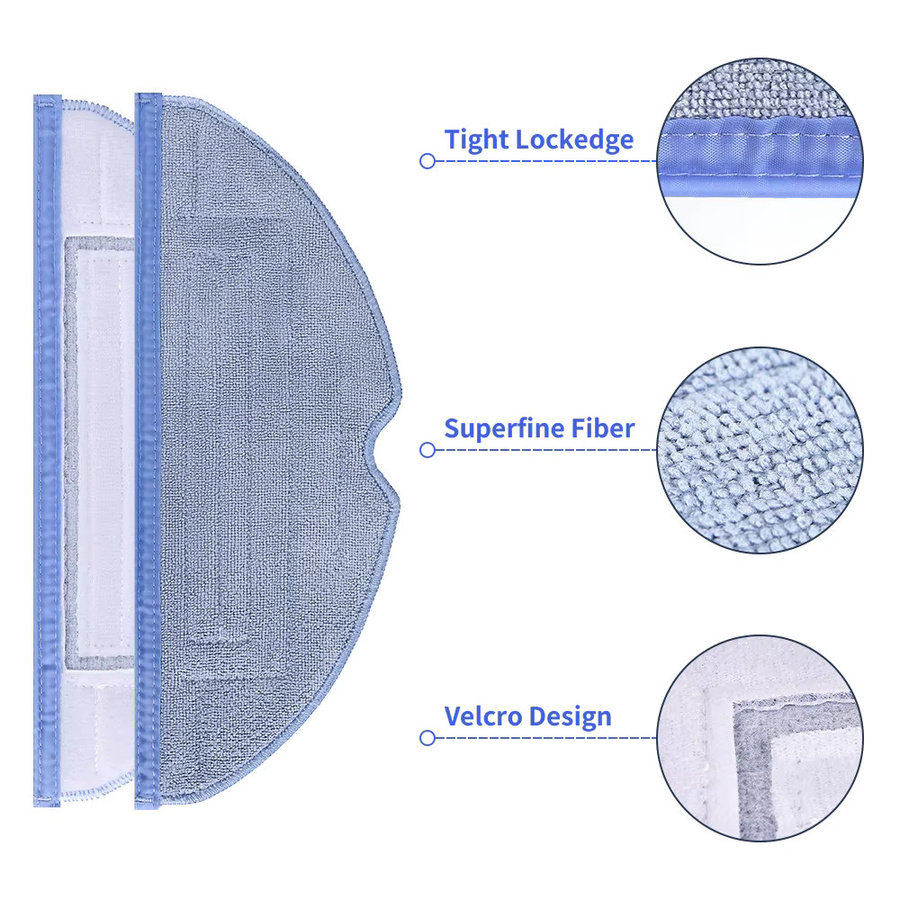 Wischmopp-Tuch für Roborock Roboter-Staubsauger T7S T7S Plus T8Plus S7 S7MaxV Ultra S70 S75 S8+ S8 Pro Ultra G10 G10S G10s Pro G10S PURE in Blau - Bild 4