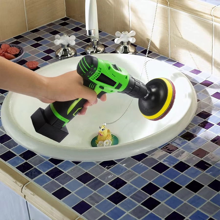 Toorise Reinigungsset mit 4-Zoll-Power-Bürste und Polierpads in Multicolor für Badezimmer, Boden und Badewanne - Bild 4