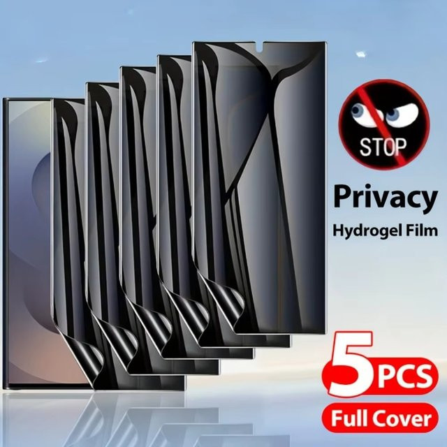 5 Stück Samsung Anti-Spionage Datenschutz Hydrogel-Folie für S26 S25 Ultra S24 S23 S22 S21 Plus A56 A55 A36 A26 A25 A16 A06 Displayschutzfolien - Bild 1