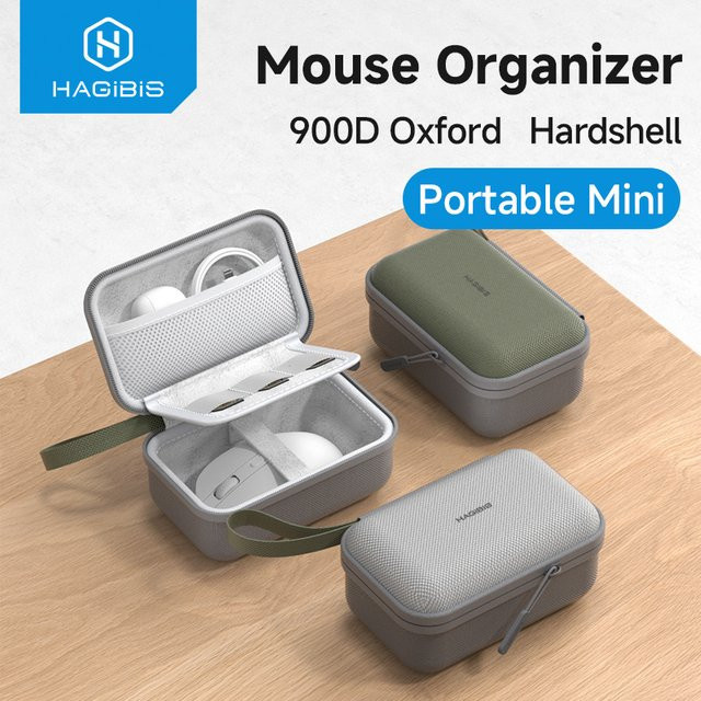 Hagibis Elektronischer Organizer in Grau: Tragbare Hartschalen-Reisetasche für Maus, Kabel, Ladegeräte und Powerbank - Bild 1