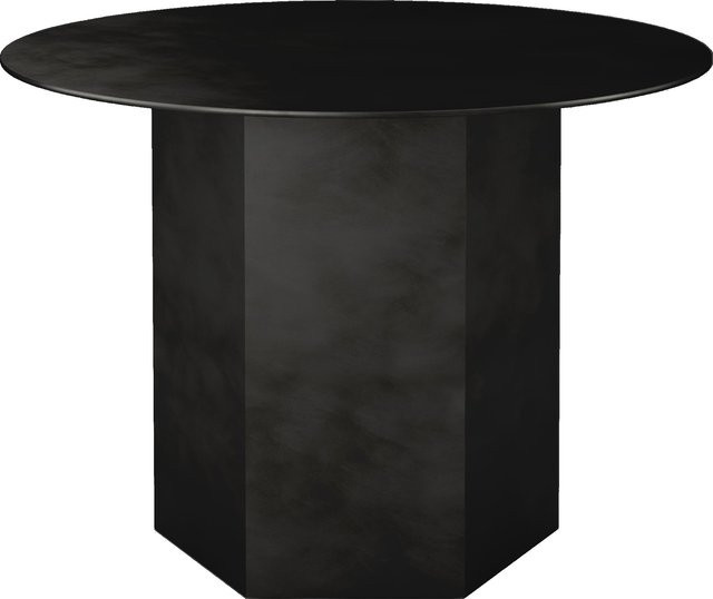 Gubi Epic Couchtisch aus Travertinstein in Schwarz, rund und matt - Bild 1