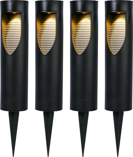 dobar Solar Gartenstecker für den Gehweg im 6er Set, Schwarz, Warmweiß - Bild 1